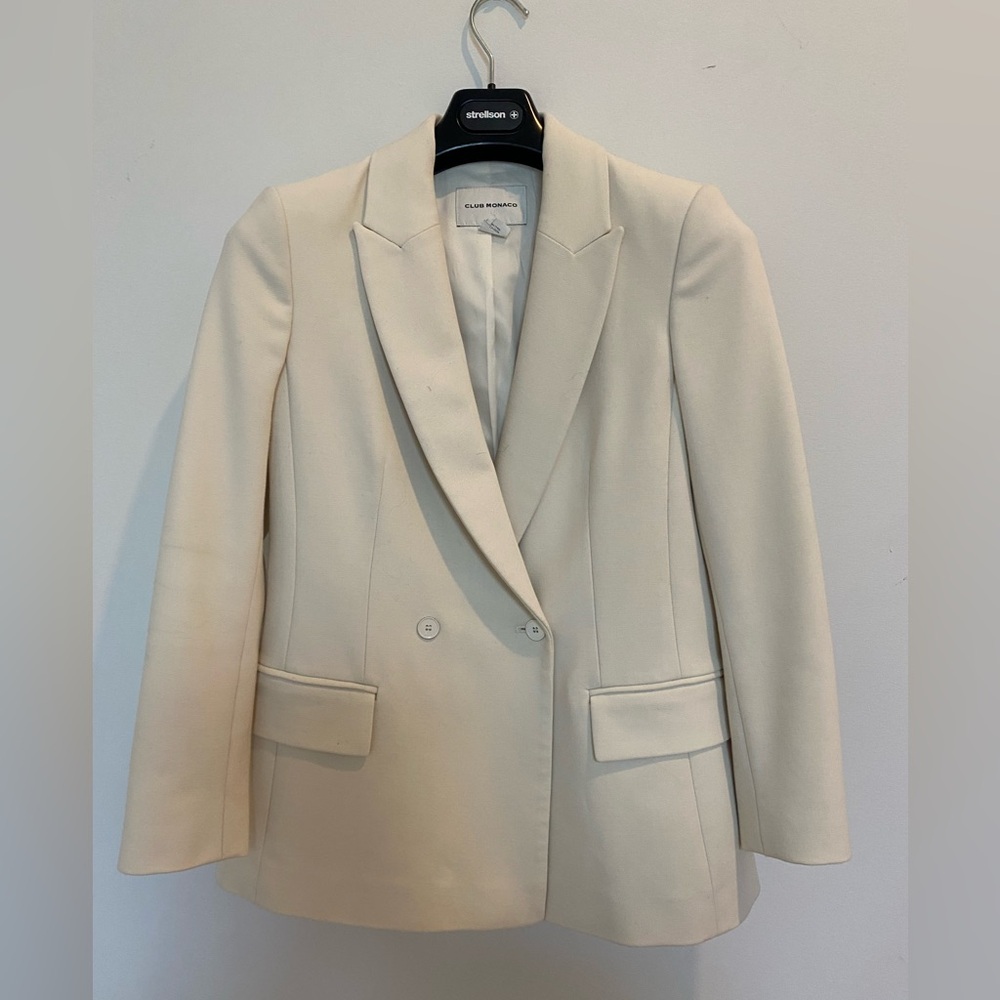 Club Monaco Women's Cream Blazer Size 4